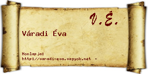 Váradi Éva névjegykártya